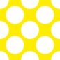Preview: Küchenrückwand Gelb Weiß Polka Dots