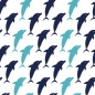 Preview: Küchenrückwand Blau Delphin Muster