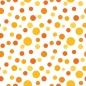 Preview: Küchenrückwand Orange Polka Dot
