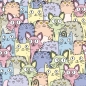 Preview: Küchenrückwand Cartoon Katzen