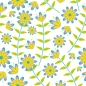 Preview: Küchenrückwand Pattern with Flowers