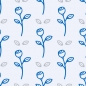 Preview: Küchenrückwand Rosen in Blau