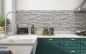 Mobile Preview: Küchenrückwand Weiße Steinwand