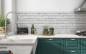 Mobile Preview: Küchenrückwand Weiße Steinmauer