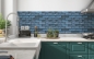 Preview: Küchenrückwand Steinoptik Blau
