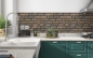 Preview: Spritzschutz Küche Antik Ziegelstein Wand