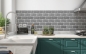 Preview: Küchenrückwand Ziegelsteinwand Grau