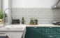 Preview: Küchenrückwand Loft Weiß Steinwand