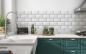 Preview: Küchenrückwand Metrofliesen Weiß
