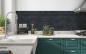 Preview: Küchenrückwand 3D Schwarze Steine
