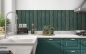 Preview: Küchenrückwand Grüne Holzbalken