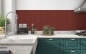 Preview: Küchenrückwand Holzparkett Rotbraun