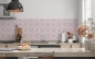 Mobile Preview: Küchenrückwand Rosa Kreise