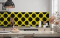 Preview: Küchenrückwand Gelb Schwarz