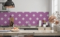 Preview: Küchenrückwand Violett Weiß Karo