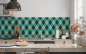 Preview: Küchenrückwand Blaue Argyle Rauten
