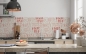 Preview: Küchenrückwand Rote Typografie