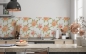 Preview: Küchenrückwand Pastell Aqua Rosen