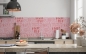 Preview: Küchenrückwand Pinkrot Typografie
