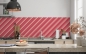 Preview: Küchenrückwand Linien Rotrosa