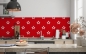 Preview: Küchenrückwand Rot Weiße Sterne
