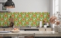 Preview: Küchenrückwand Blumen Muster