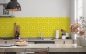 Preview: Küchenrückwand Gelb Karo Ornament