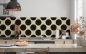 Preview: Küchenrückwand Punkte Rockabilly Stil