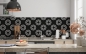 Preview: Küchenrückwand Schwarz Weiß Kreise
