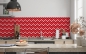 Preview: Küchenrückwand Red Zigzag Wave