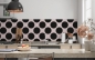 Preview: Küchenrückwand Black Polka Dots