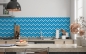 Preview: Küchenrückwand Blauer Chevron Zick Zack