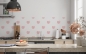Preview: Küchenrückwand Rosa Herz Muster
