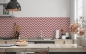 Preview: Küchenrückwand Rotbraun Zick Zack