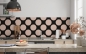 Preview: Küchenrückwand Schwarz Rosa Punkte