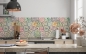 Preview: Küchenrückwand Briefmarken Muster