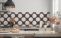 Preview: Küchenrückwand Braun Weiß Punkte