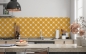 Preview: Küchenrückwand Orange Kreuzende Linien