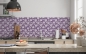 Preview: Küchenrückwand Lila Rosen Muster