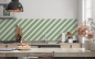 Preview: Küchenrückwand Green Red Stripes