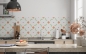 Mobile Preview: Küchenrückwand Blumen Gitter