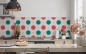 Preview: Küchenrückwand Grün Rote Kreise