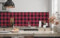 Preview: Küchenrückwand Red Argyle Karo