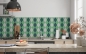 Preview: Küchenrückwand Grüne Retro Raute