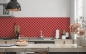 Preview: Küchenrückwand Rotes Rankgitter