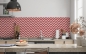 Preview: Küchenrückwand Zickzack Rot Muster