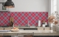 Preview: Küchenrückwand Pink Blue Tartan