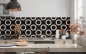 Preview: Küchenrückwand Schwarze Kreise
