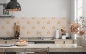Preview: Küchenrückwand Orange Sterne