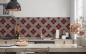 Preview: Küchenrückwand Rot Schwarz Karo